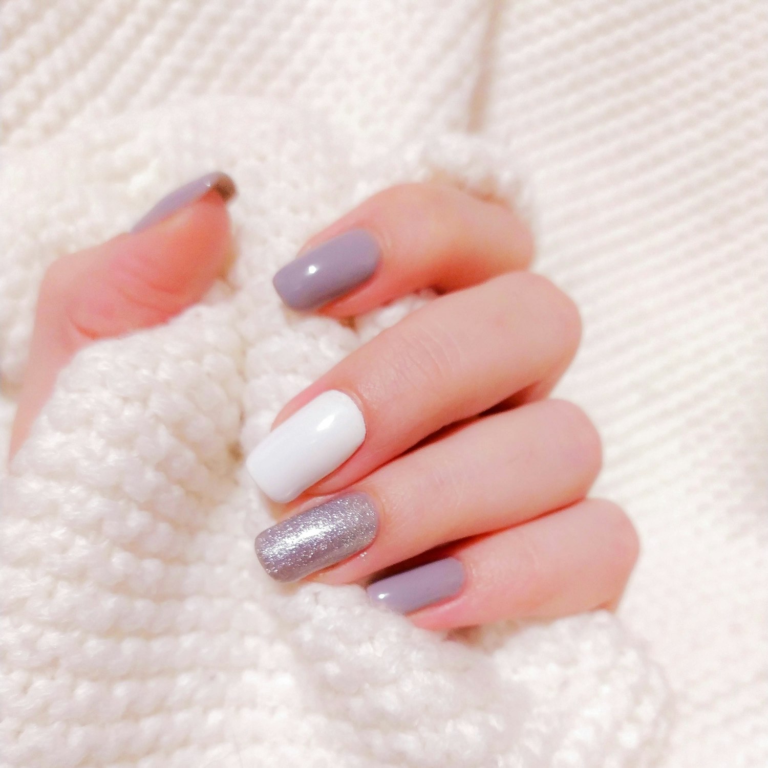 A finished manicure at Beauty at Slade